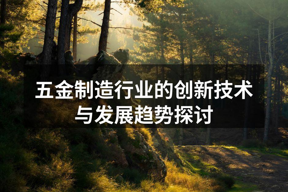 五金制造行业的创新技术与发展趋势探讨